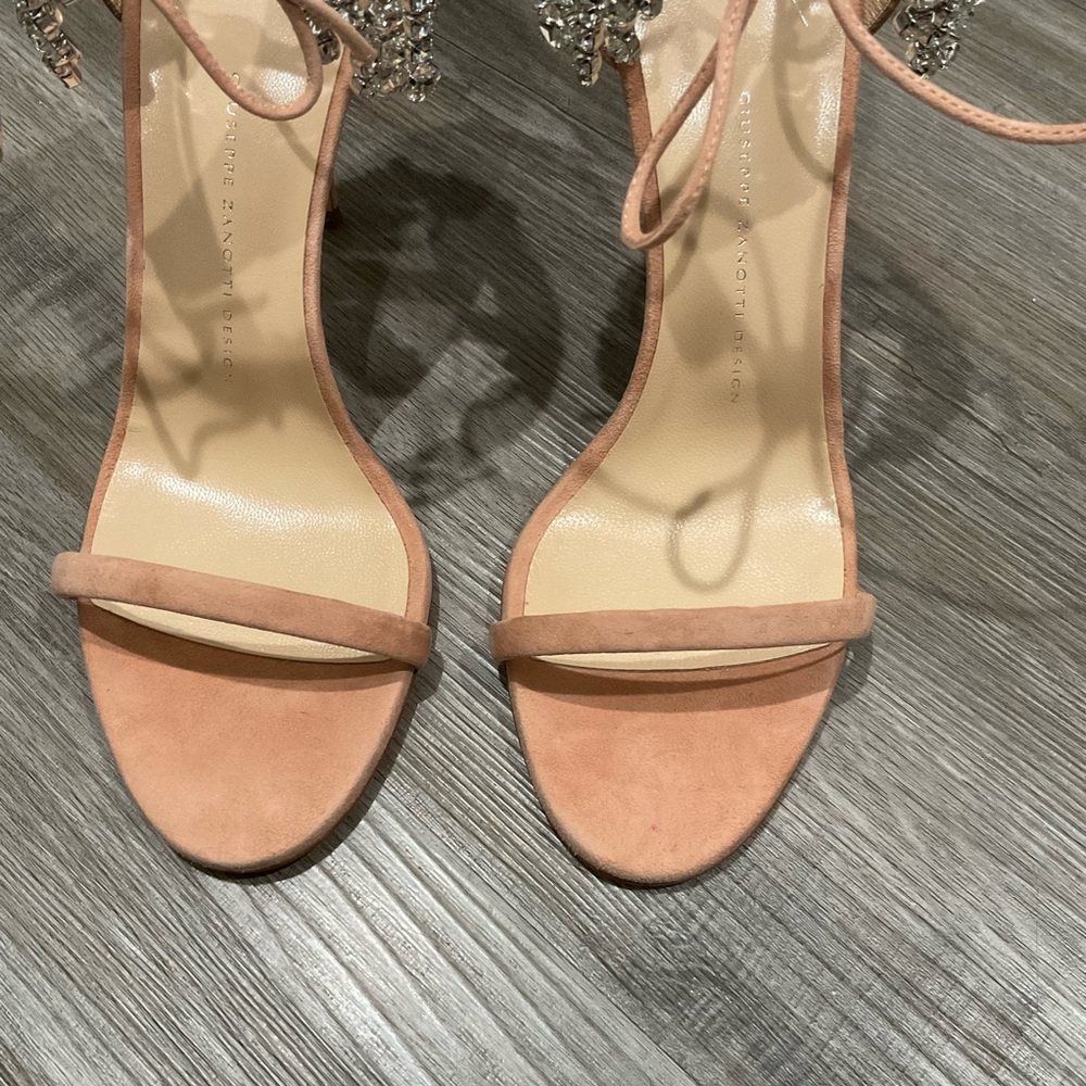 Giuseppe Zanotti Carrie Swarovski Crystal Chandalier Dangle Sandal Heels - Picture 6 of 16